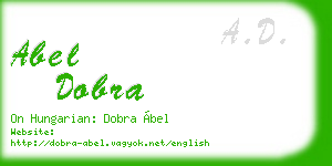 abel dobra business card